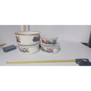 Fruit metal bowl and pot